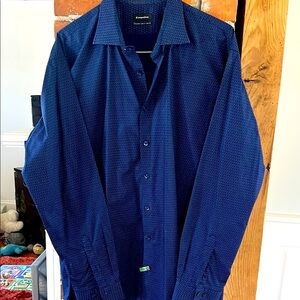 EUC Esquire Men's Blue Dress Shirt 18 neck 36/37 sleeve